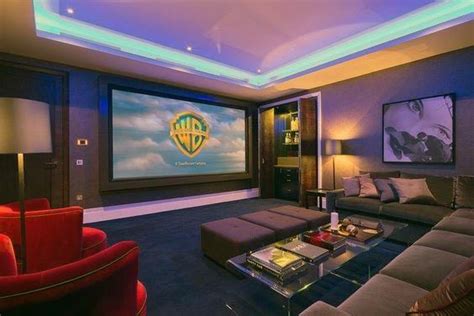 Top 40 Best Home Theater Lighting Ideas - Illuminated Ceilings and Walls