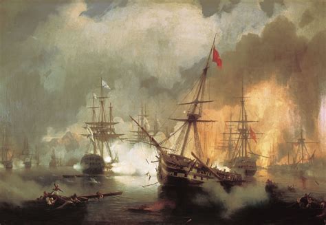 The Battle of Navarino, 1846 - Ivan Aivazovsky - WikiArt.org