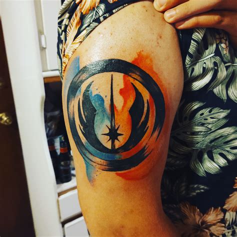 Jedi Order symbol. My first tattoo. Done by Aver at Authentic Roots tattoos in Long Beach ...