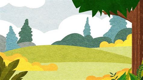 Grassland Cartoon Background