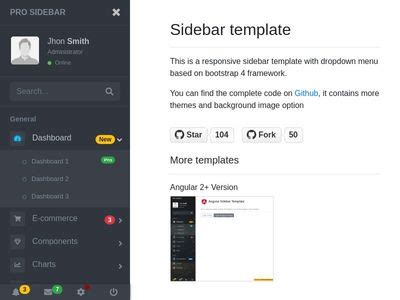 Bootstrap Sidebar Examples