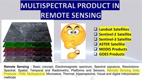 LANDSAT, SENTINEL, MODIS, ASTER - MULTISPECTRAL PRODUCT IN REMOTE SENSING | # ...