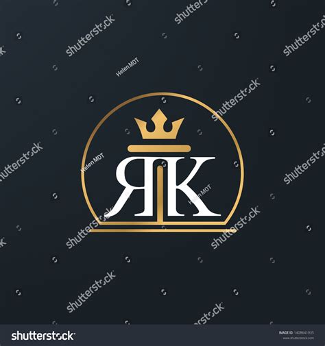 Royal Rk Monogram Logo Design Vector Stock Vector (Royalty Free) 1408641935 | Shutterstock