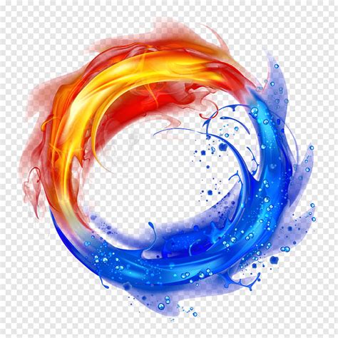 cool-water-and-fire-light-effect-background-fire-and-water-yin-yang-png-clip-art - Community in ...