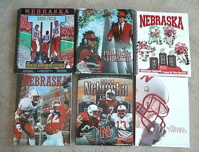 NEBRASKA CORNHUSKER FOOTBALL Lot of SIX MEDIA RECRUITING GUIDES 1996 to ...