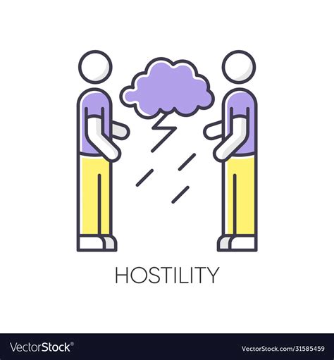 Hostility rgb color icon Royalty Free Vector Image