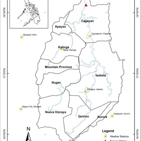 The Cagayan River Basin, its provinces, the Bangag gauging station and ...