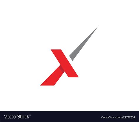 X letter logo template icon Royalty Free Vector Image