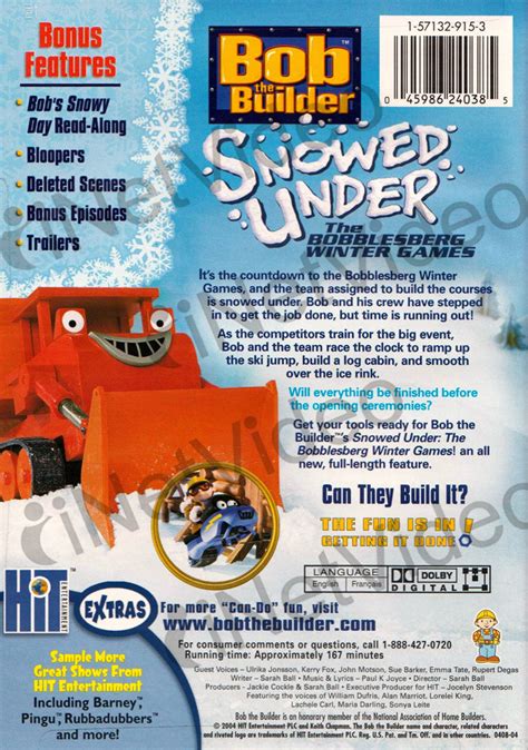 Bob The Builder - Snowed Under - The Bobblesberg Winter Games on DVD Movie