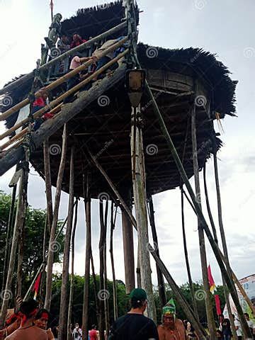 Dayak Traditional House, West Kalimantan, Indonesia Editorial Stock ...