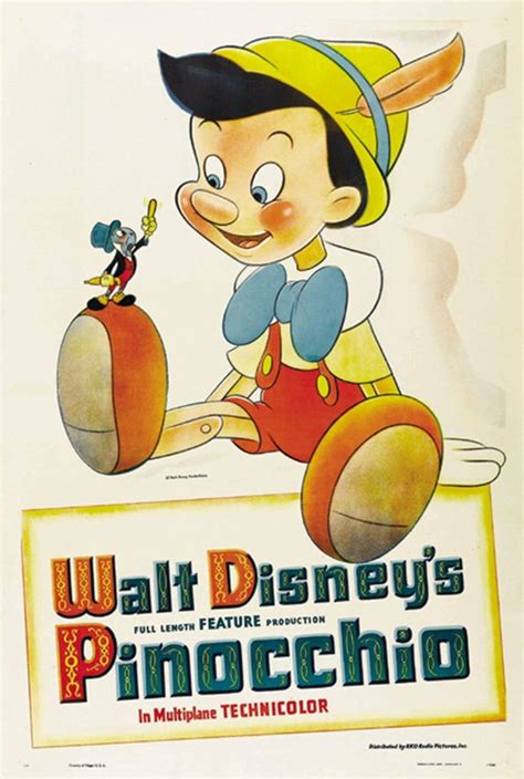 Pinocchio 1940 Walt Disney Cult Cartoon Movie Poster Reprint 18x12 Inches Approx. 2 - Etsy ...