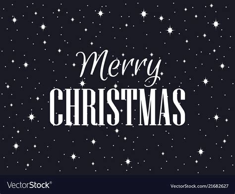 Merry christmas black background with snowflakes Vector Image