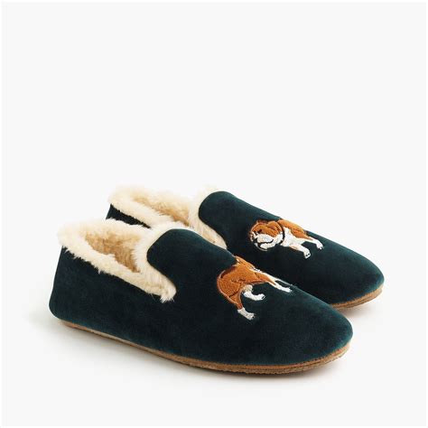 Embroidered loafer slippers in velvet : Women slippers | J.Crew | Embroidered loafers, Loafer ...