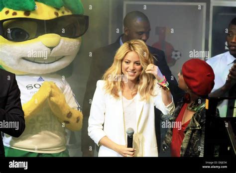 Shakira launches the official World Cup song 'Waka Waka (This Time Africa)' which was sponsored ...