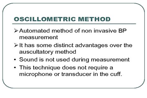 Oscillometric Method - Methods of Blood Pressure Measurement