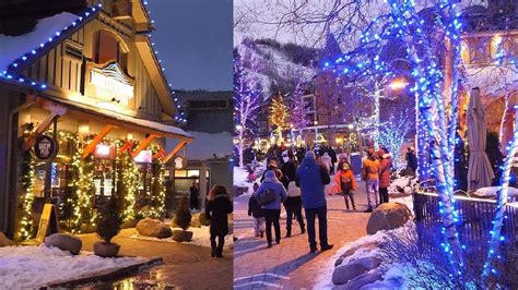 Christmas Village and Lights at Blue Mountain Ontario Canada Holiday ...