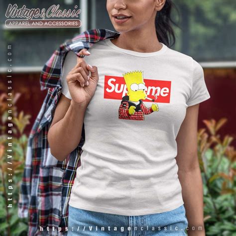 Supreme Smoking Bart The Simpsons Shirt - Vintagenclassic Tee