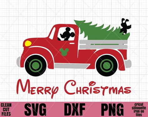 Christmas Truck Svg Tree Svg Santa Svg Swirl Svg Mickey Svg - Etsy