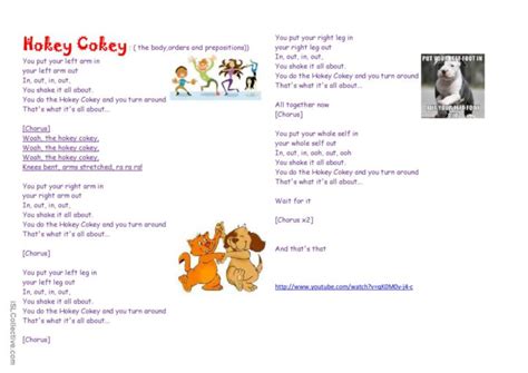 Hokey Cokey song and nursery rhym…: English ESL worksheets pdf & doc