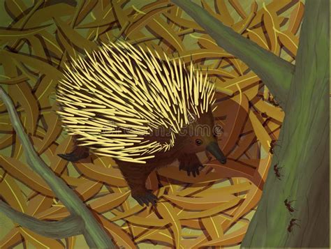 Echidna Habitat stock illustration. Illustration of surface - 19318378