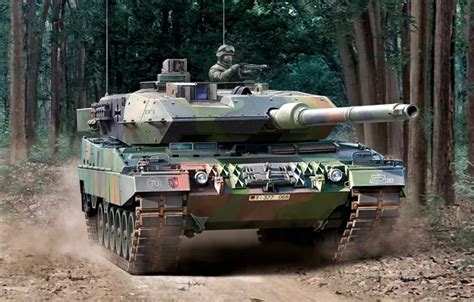 Wallpaper Germany, Forest, Leopard 2A6, main battle tank, The ...