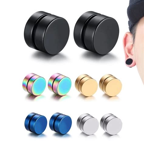 Aliexpress.com : Buy 1pairs Round Magnet Stud Earring 6/8/10 mm Fashion ...