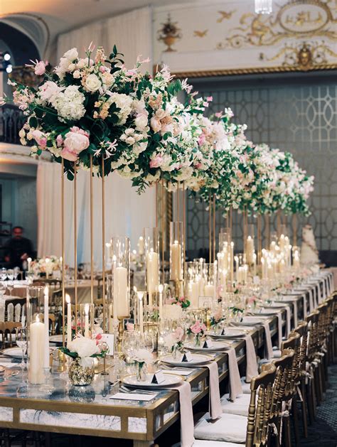 A Floral-Filled Wedding at The Mayflower Hotel Fit for a Princess | Flower centerpieces wedding ...