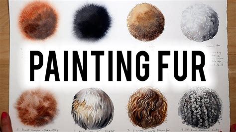 Animal Fur Painting Techniques to Try Using Watercolor - YouTube in ...