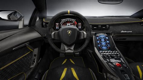 black Lamborghini steering wheel Lamborghini Centenario LP770-4 #car #vehicle Super Car car ...