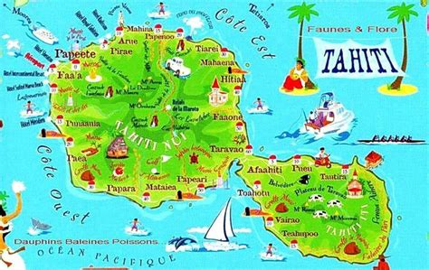 Tahiti - Carte touristique | Carte tahiti, Carte touristique, Polynésie ...