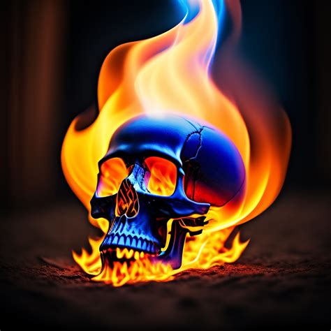 Skull Fire Flame Wallpaper