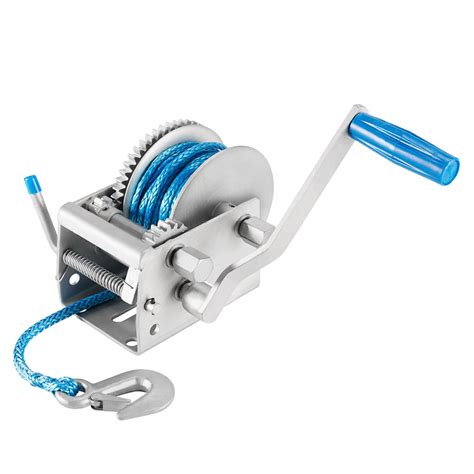 Hand Winch 2000KG/4410LBS 3 Speed Dyneema Synthetic Rope Boat Car Marine 10M | Buy Material ...