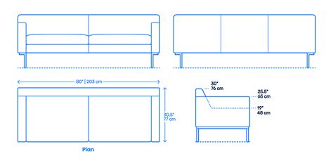 Couch | Sofa Dimensions & Drawings | Dimensions.Guide