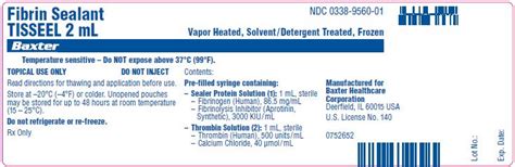 Tisseel Fibrin Sealant: Package Insert - Drugs.com