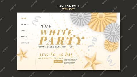 Free PSD | All white party template design