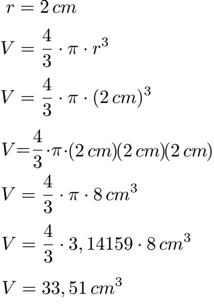 Kugel Volumen berechnen mit Formel