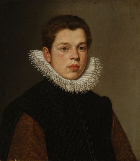 Portrait of a young man in a white ruff by Domenico Tintoretto, 1590/1610. Slovak National ...