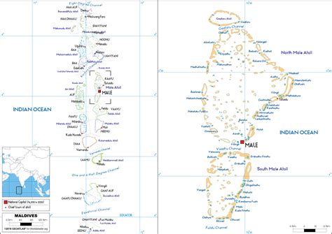 Maldives Map (Political) - Worldometer