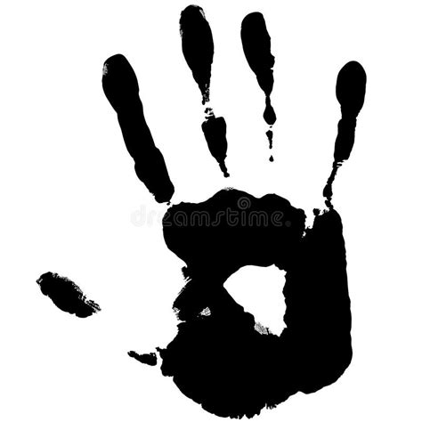 Black hand print stock vector. Illustration of color - 18622203