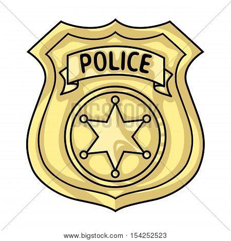 Police Officer Badge Icon Cartoon Vector & Photo | Bigstock