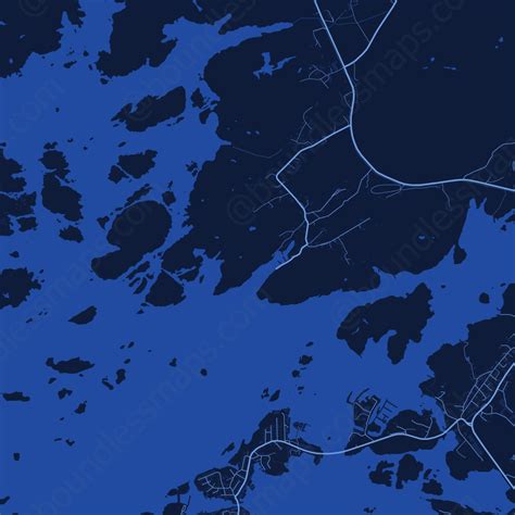 Tjörn Vector Map - Dark Blue (AI,PDF) | Boundless Maps