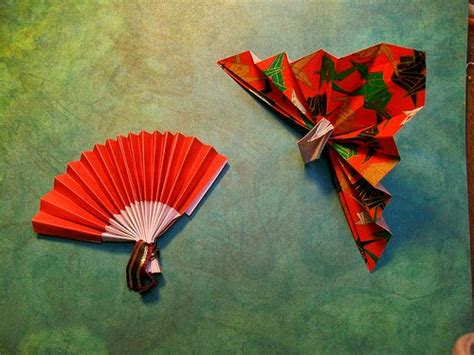 origami fan ~ arts and crafts ideas projects