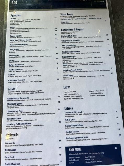 Menu for PopStroke Restaurant in Fort Myers, FL | Sirved