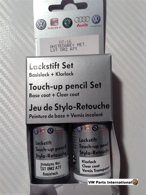 United Grey LA7T Genuine VW Touch Up Paint Audi Seat Skoda Scratch Stone Chip Repair - VW Parts ...