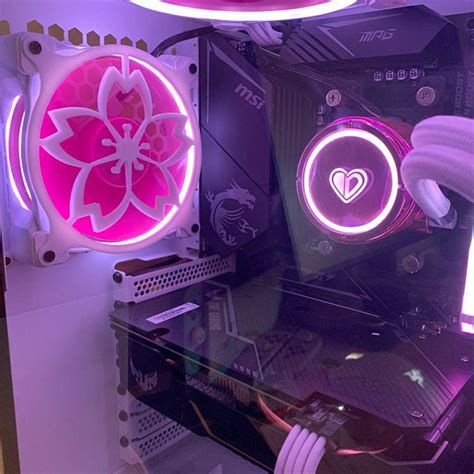 Sakura Cherry Blossom Logo V2 Gaming Computer Fan Shroud / Grill / Cover Custom 3D Printed 120mm ...