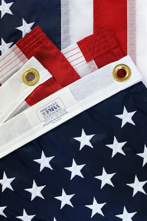 American Flag 2x3 Ft Outdoor Embroidered Stars Brass - Etsy