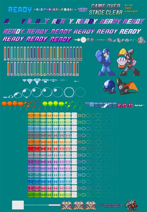 The Spriters Resource - Full Sheet View - Mega Man & Bass - Miscellaneous