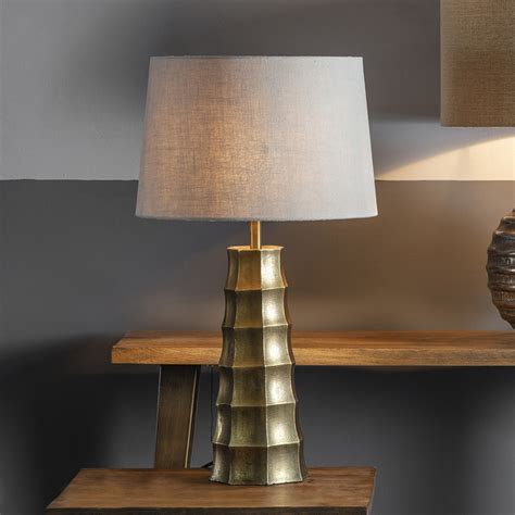 Chunky Brass Table Lamp Base / 4 Shade Selections - Creative Lighting Solutions