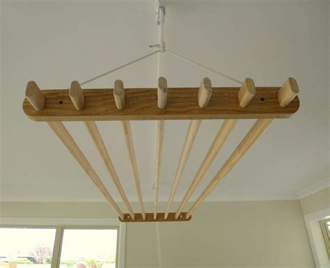 The Oak-Pine 7 Lath Clothes Drying Rack | Wooden clothes drying rack, Diy clothes drying rack ...