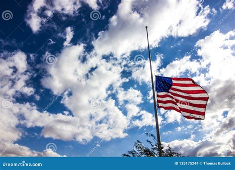 American Flag Half Mast Stock Photos - Download 186 Royalty Free Photos